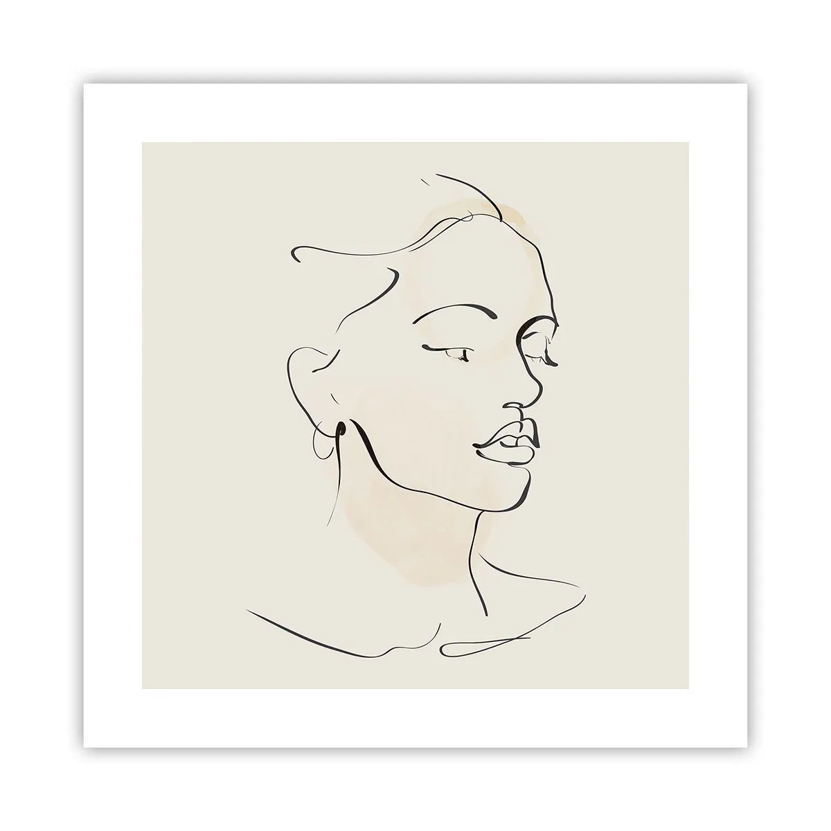 Affiche - Poster - Une ligne certaine - 40x40 cm