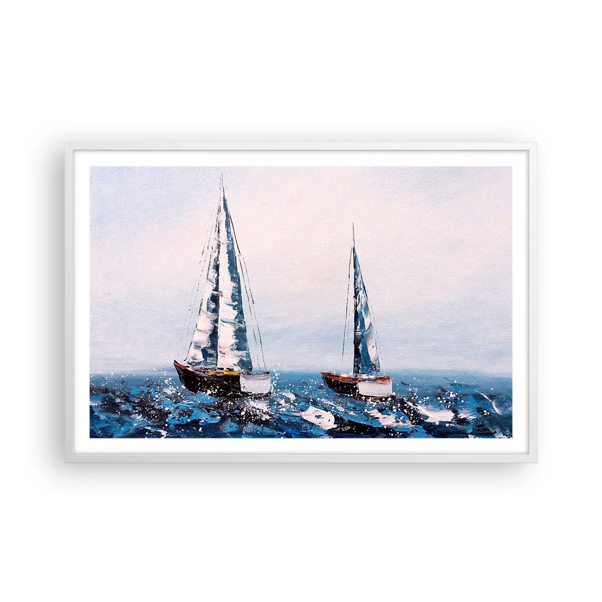 Affiche dans un cadre blanc - Poster - Confrérie du vent - 91x61 cm