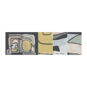 Échantillon De Papier Peint Standard Eco - L'abstraction dans l'esprit précolombien - Abstraction, Bohème, Vieilli - 100x30 cm