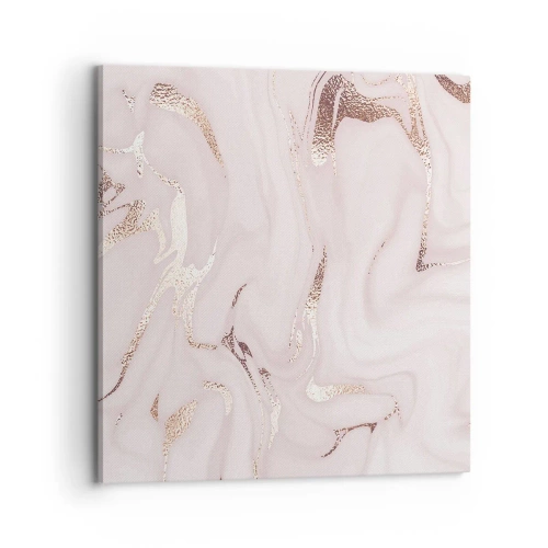 Impression sur toile - Image sur toile - Dans un châle rose - 70x70 cm