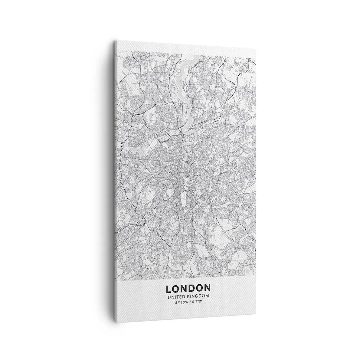 Impression sur toile - Image sur toile - Carte du labyrinthe londonien - 45x80 cm
