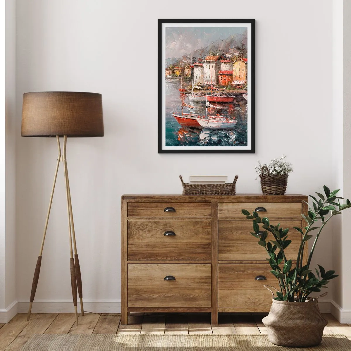 Affiche dans un cadre noir - Poster - Havre romantique - 61x91 cm