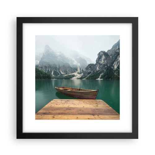 Affiche dans un cadre noir - Poster - Faire face à la fierté des rochers - 30x30 cm