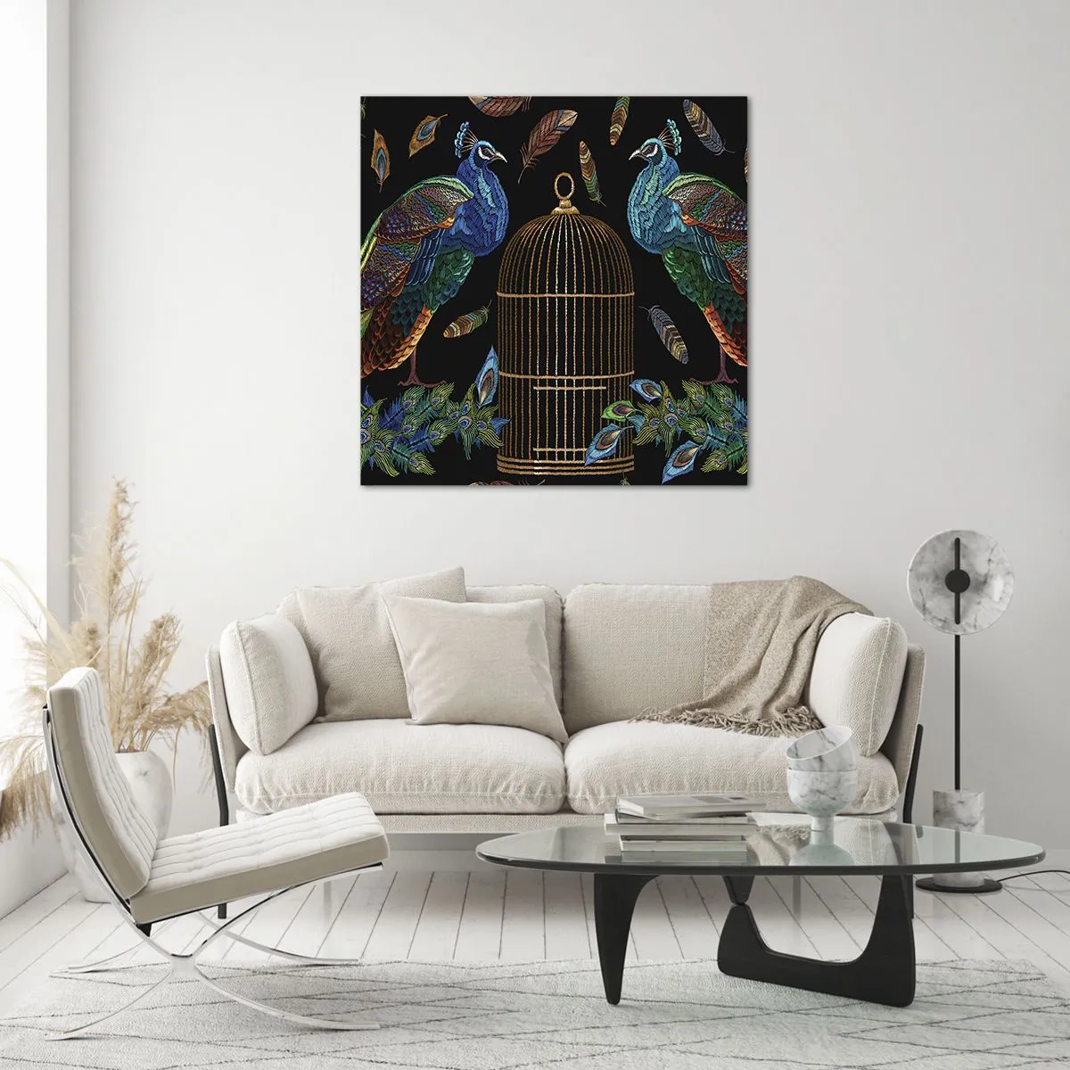 Impression sur verre - Image sur verre - En robes royales - 70x70 cm