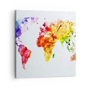 Impression sur toile - Image sur toile - Toutes les couleurs du monde - 60x60 cm