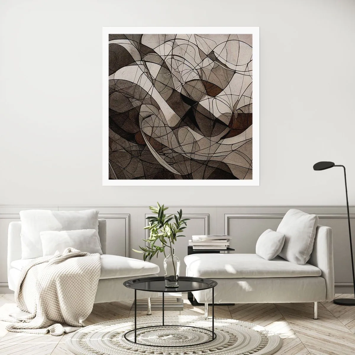 Affiche - Poster - Circulation des couleurs de la terre - 60x60 cm