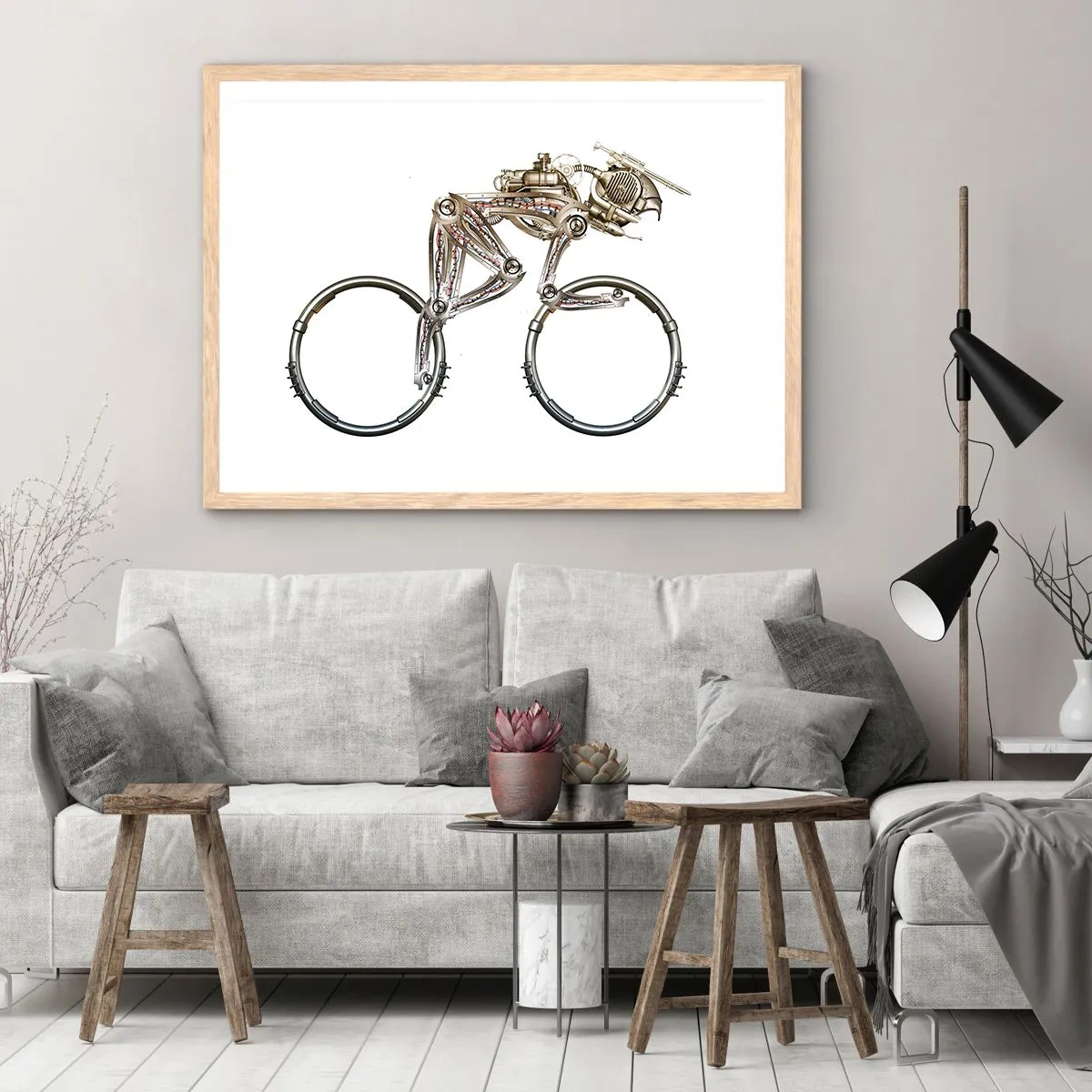 Affiche dans un chêne clair - Poster - Machine exceptionnelle - 100x70 cm