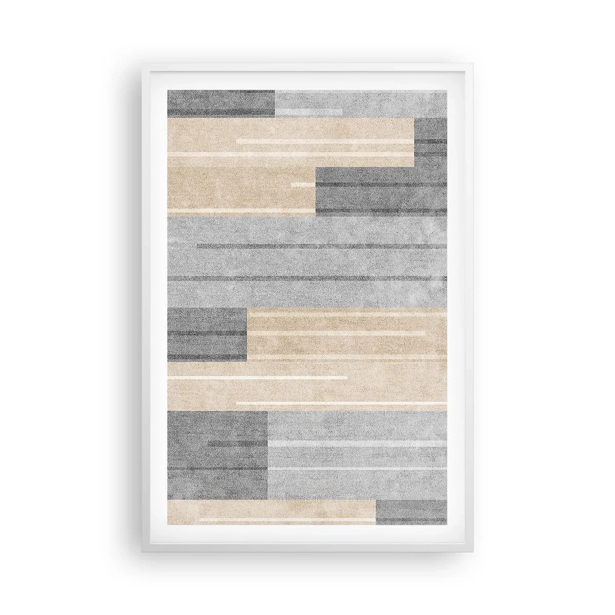 Affiche dans un cadre blanc - Poster - Composition : se tenir droit - 61x91 cm