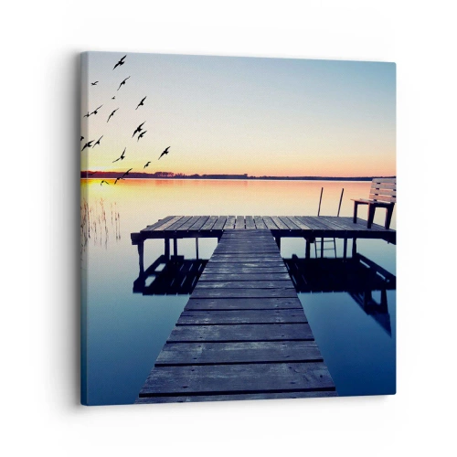 Impression sur toile - Image sur toile - C'était une bonne journée - 30x30 cm