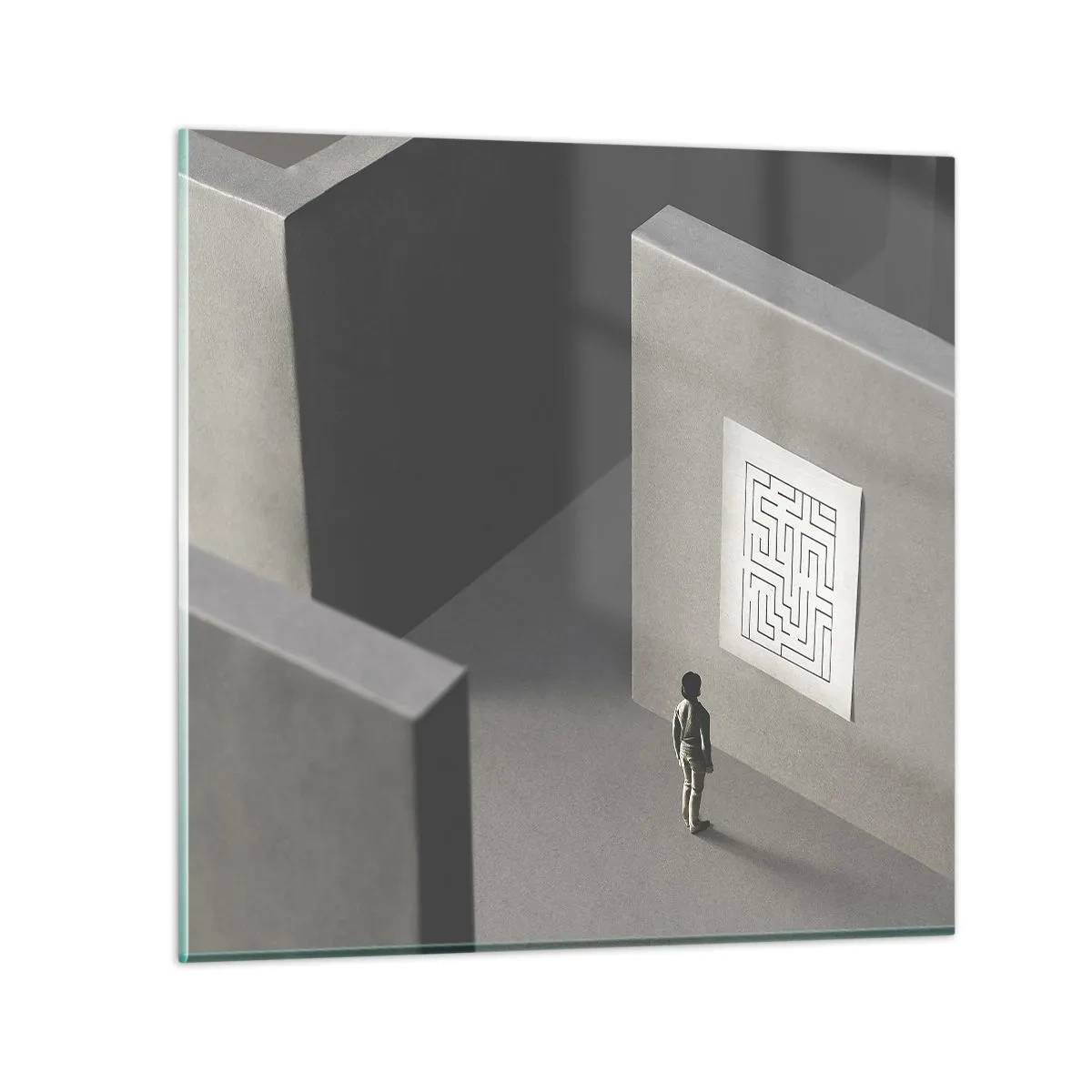 Impression sur verre - Image sur verre - Mais où suis-je? - 60x60 cm