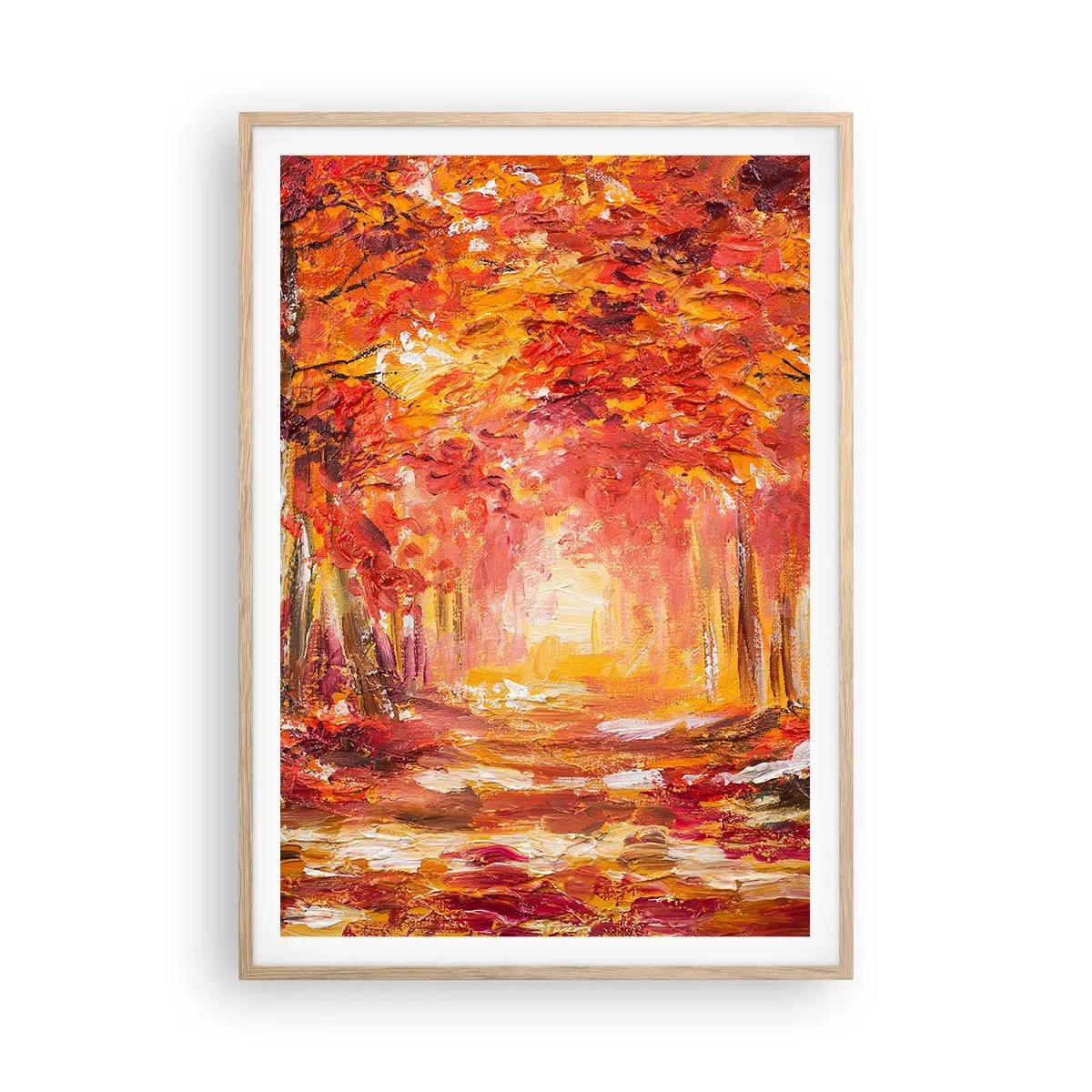 Affiche dans un chêne clair - Poster - Forêt de cuivre - 70x100 cm