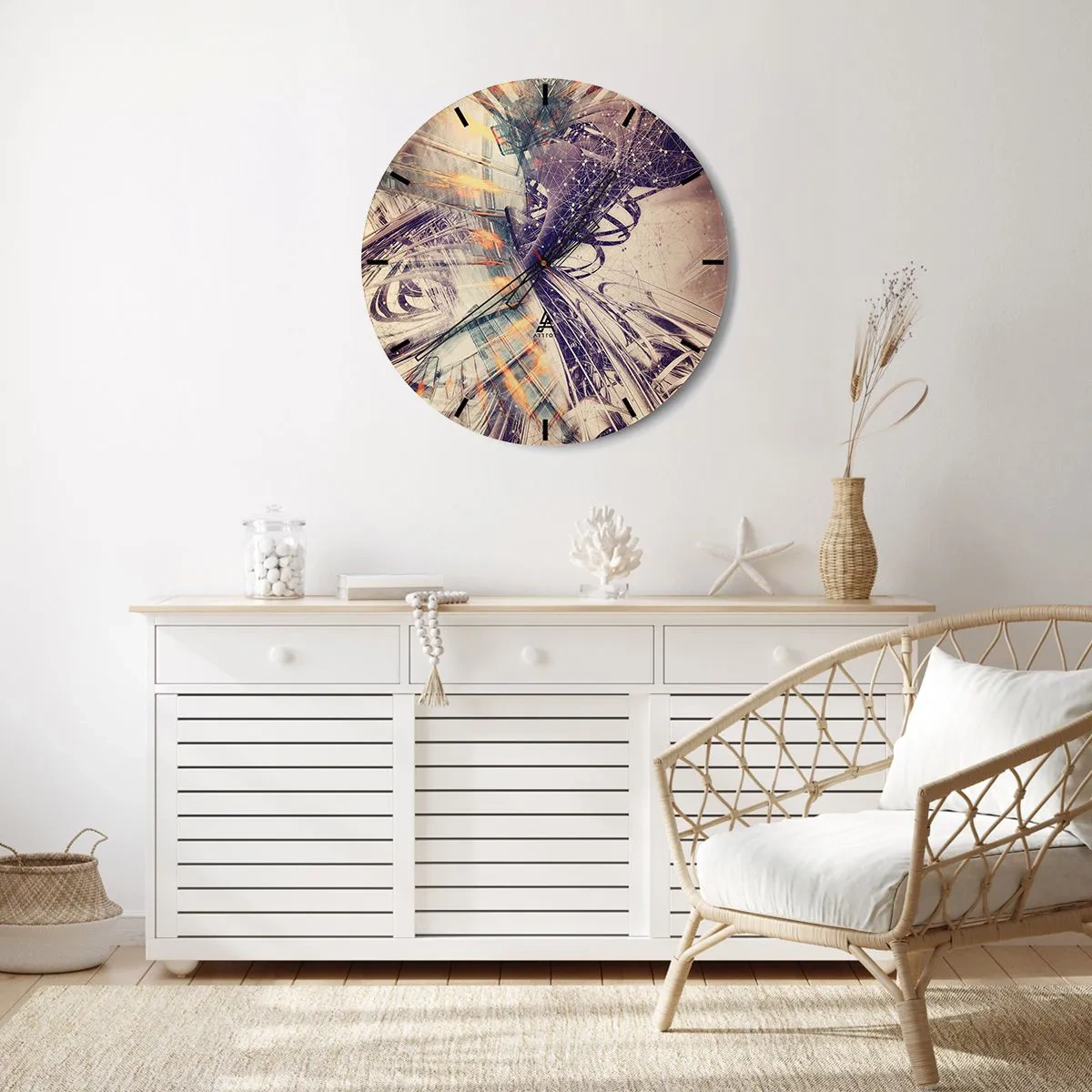 Horloge murale - Pendule murale - En grande hâte - 40x40 cm