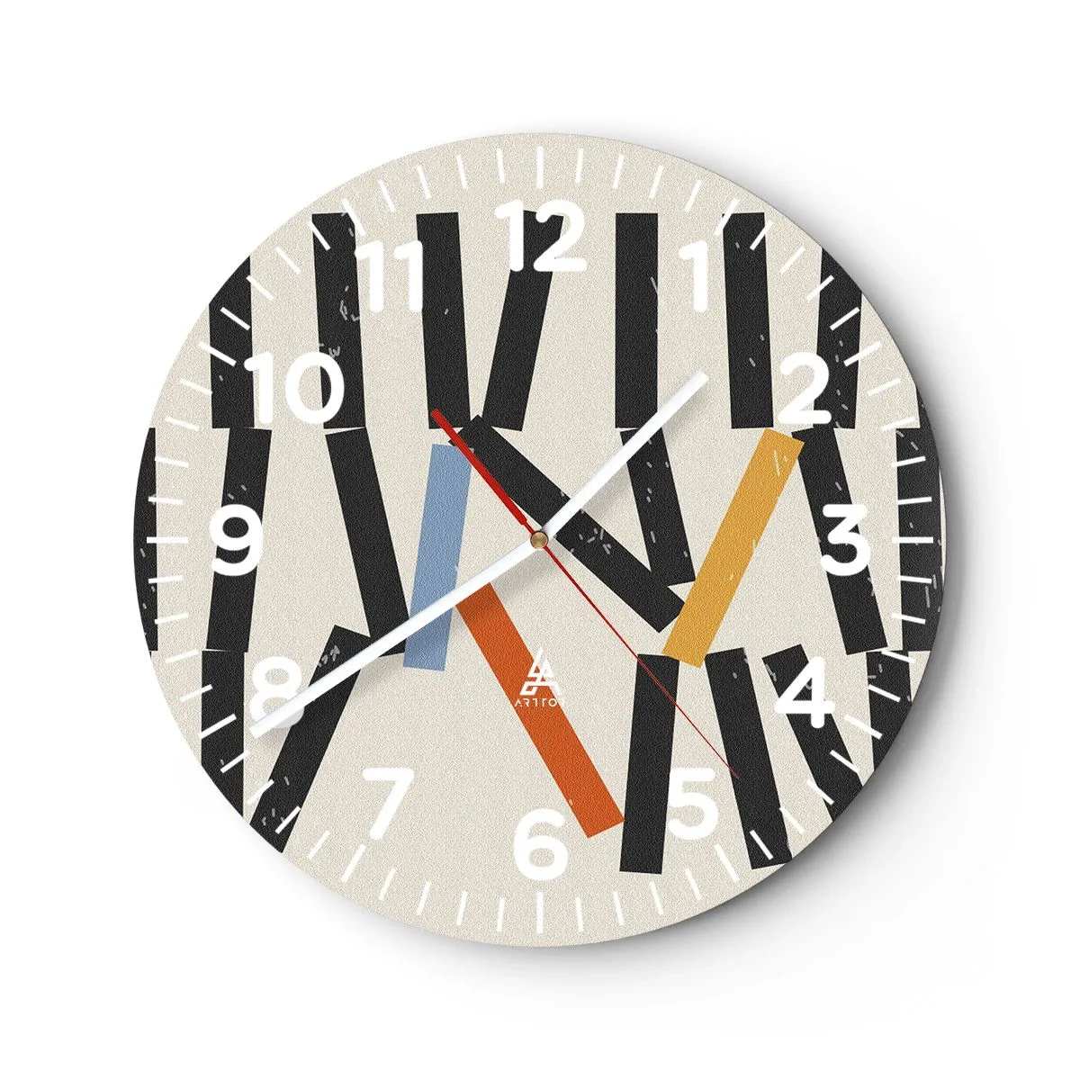 Horloge murale - Pendule murale - Dominos – composition - 30x30 cm