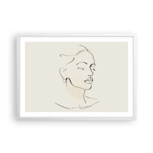 Affiche dans un cadre blanc - Poster - Une ligne certaine - 70x50 cm