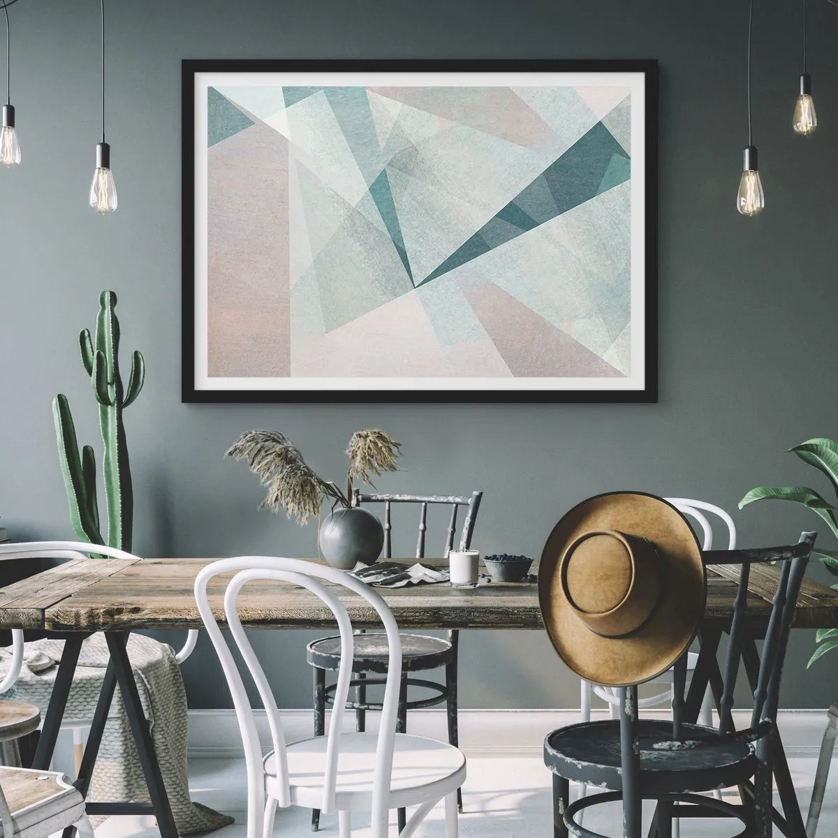 Affiche dans un cadre noir - Poster - Calme bien que dynamique - 40x30 cm