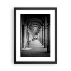 Affiche dans un cadre noir - Poster - Sous les arcades - 30x40 cm