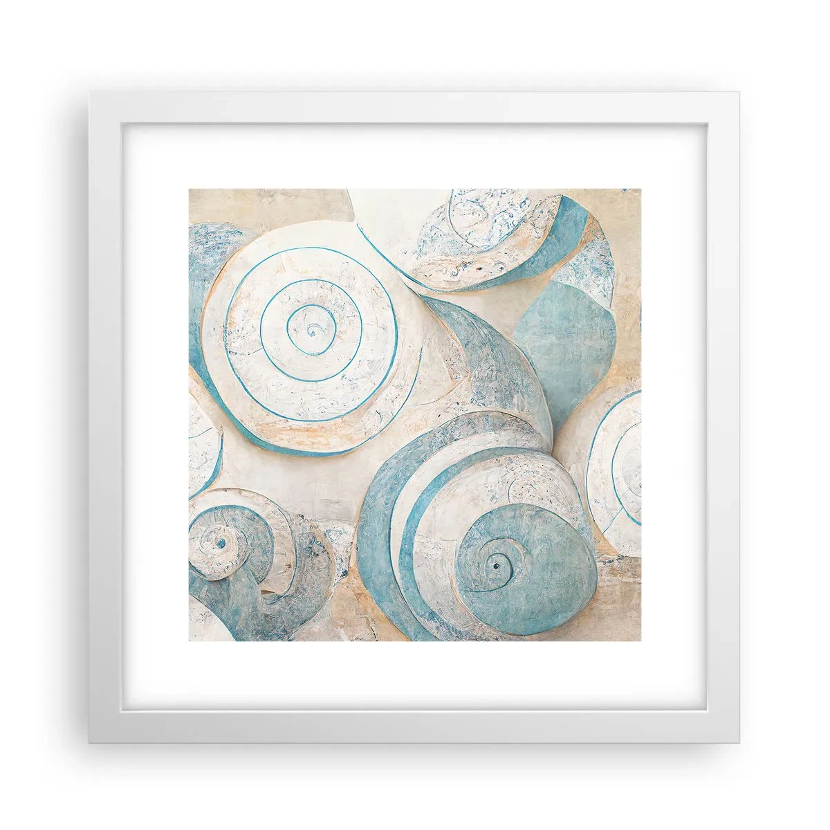 Affiche dans un cadre blanc - Poster - Que cache la coque ? - 30x30 cm