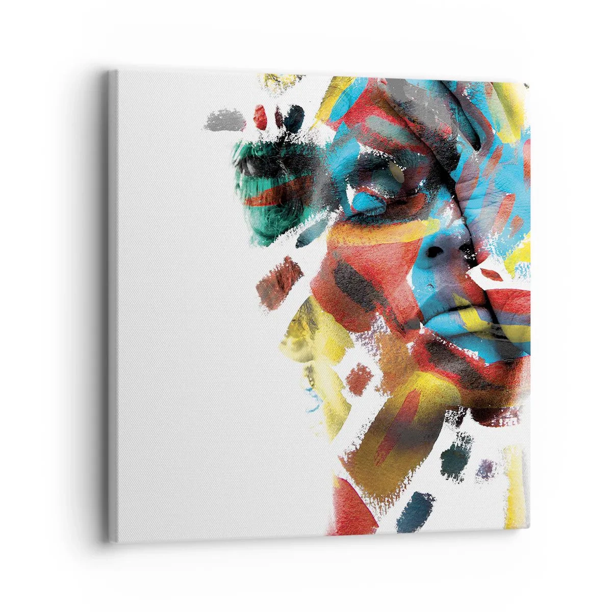 Impression sur toile - Image sur toile - Personnalité colorée - 30x30 cm