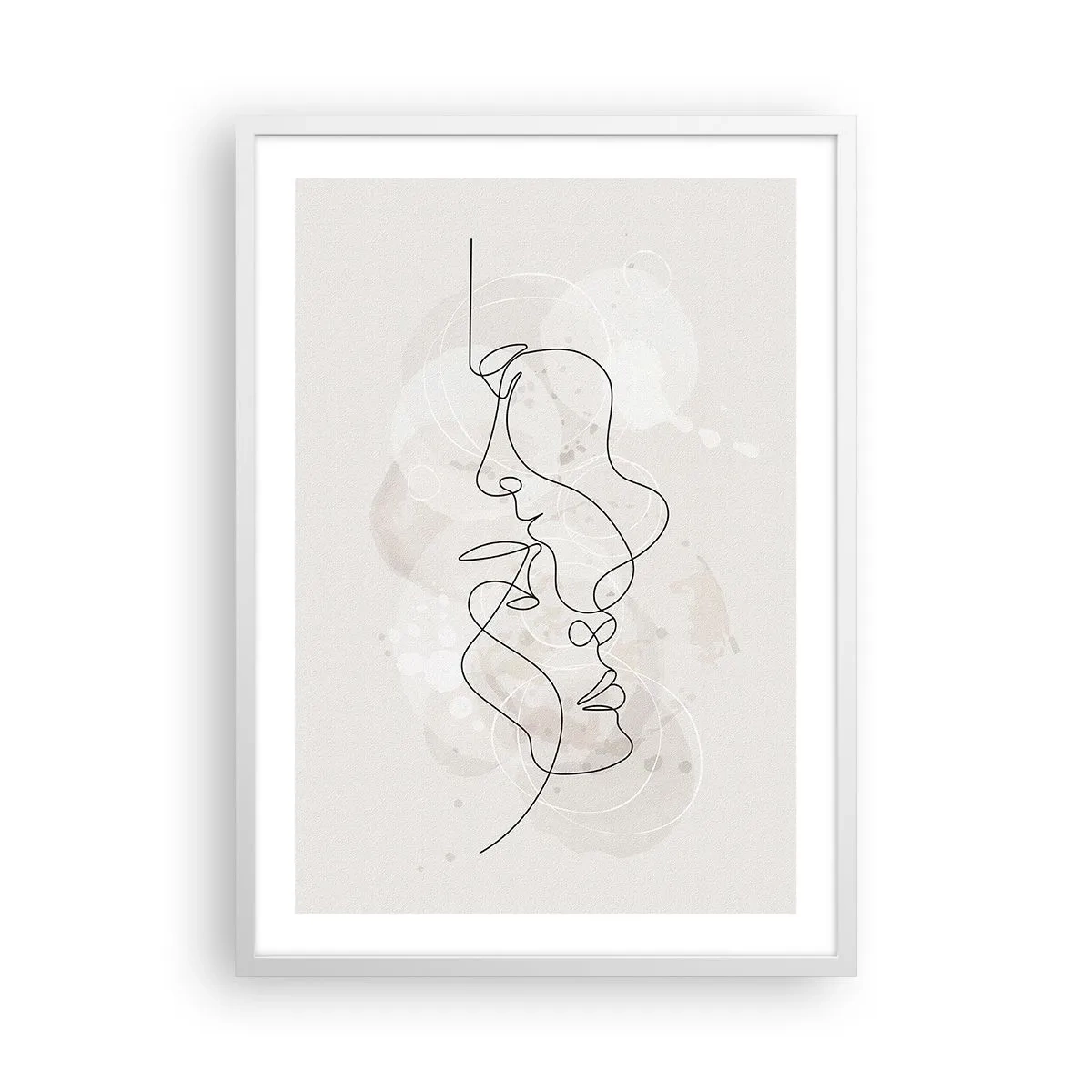 Affiche dans un cadre blanc - Poster - Emmêlé dans une étreinte - 50x70 cm