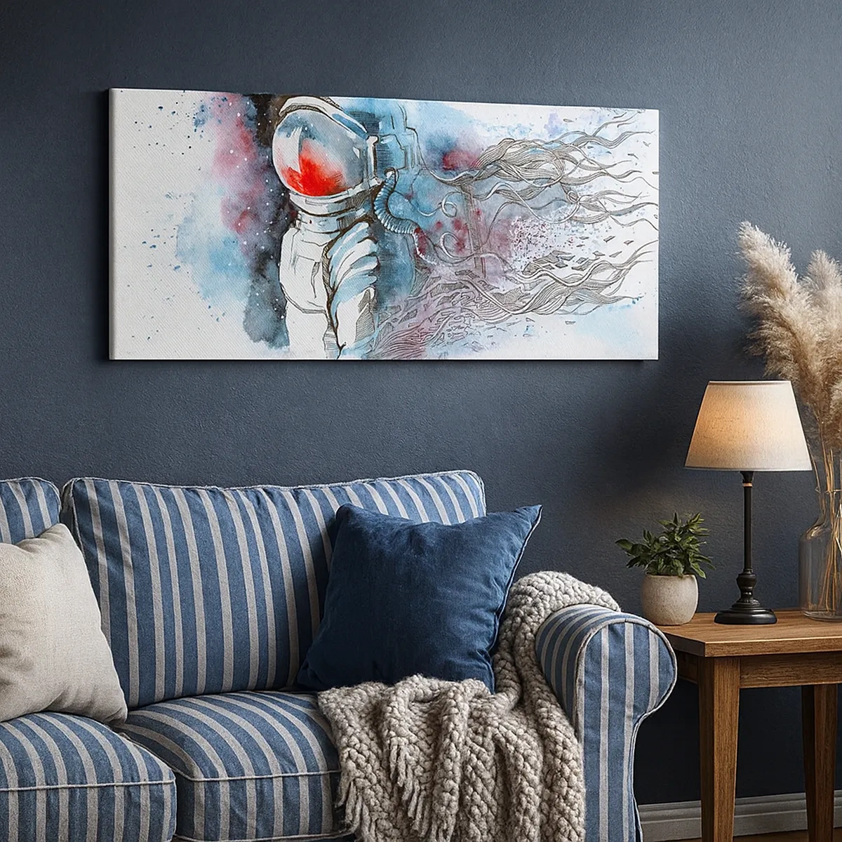 Impression sur toile - Image sur toile - Seul avec l'espace - 30x30 cm