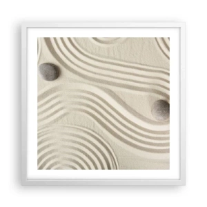 Affiche dans un cadre blanc - Poster - Touche de chaleur - 50x50 cm