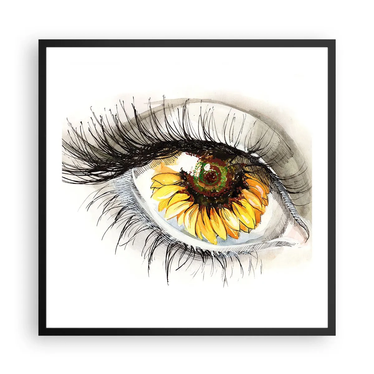 Affiche dans un cadre noir - Poster - Un look aussi chaud que l'été - 60x60 cm