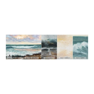 Échantillon de Papier Peint Premium Canvas - Ici tu adouciras ton âme - Paysage, Mer, Bord de mer - 100x30 cm