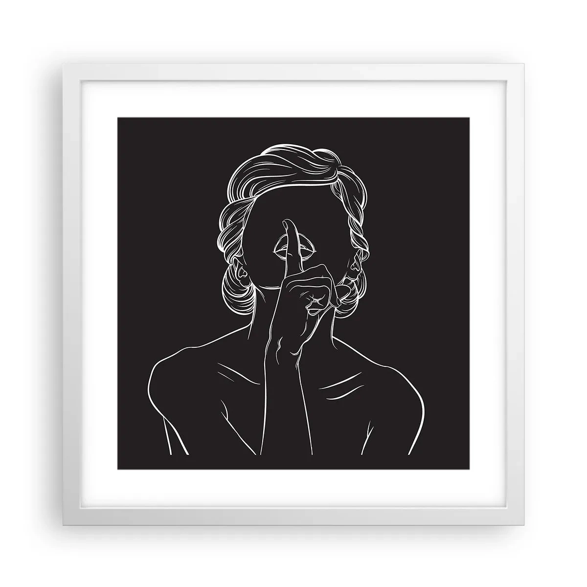 Affiche dans un cadre blanc - Poster - La beauté s'épanouit en silence - 40x40 cm