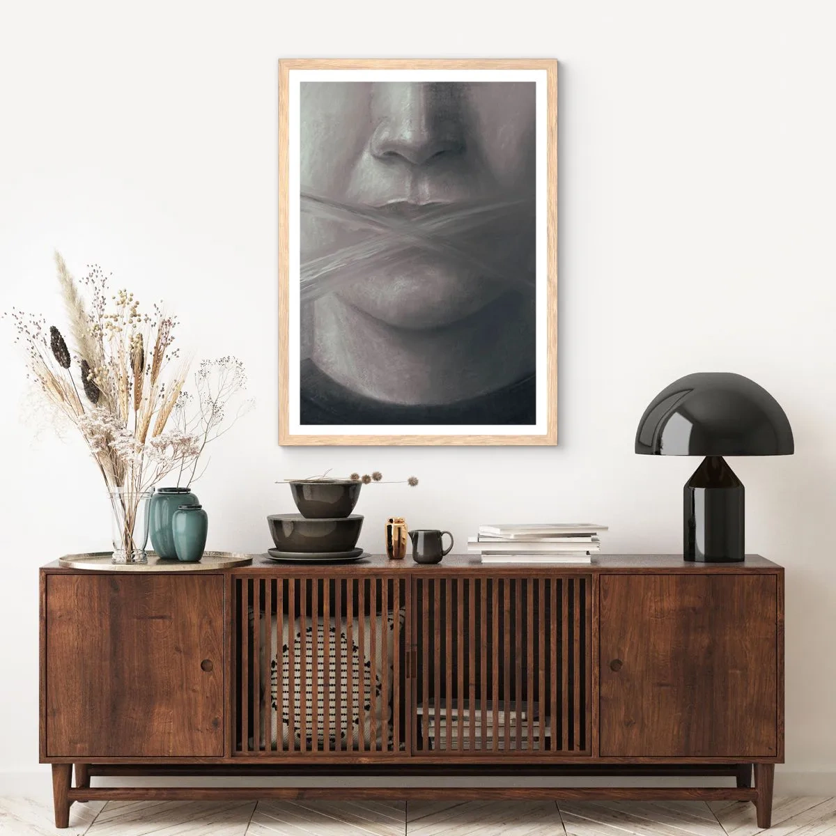 Affiche dans un chêne clair - Poster - Sans mot - 70x100 cm