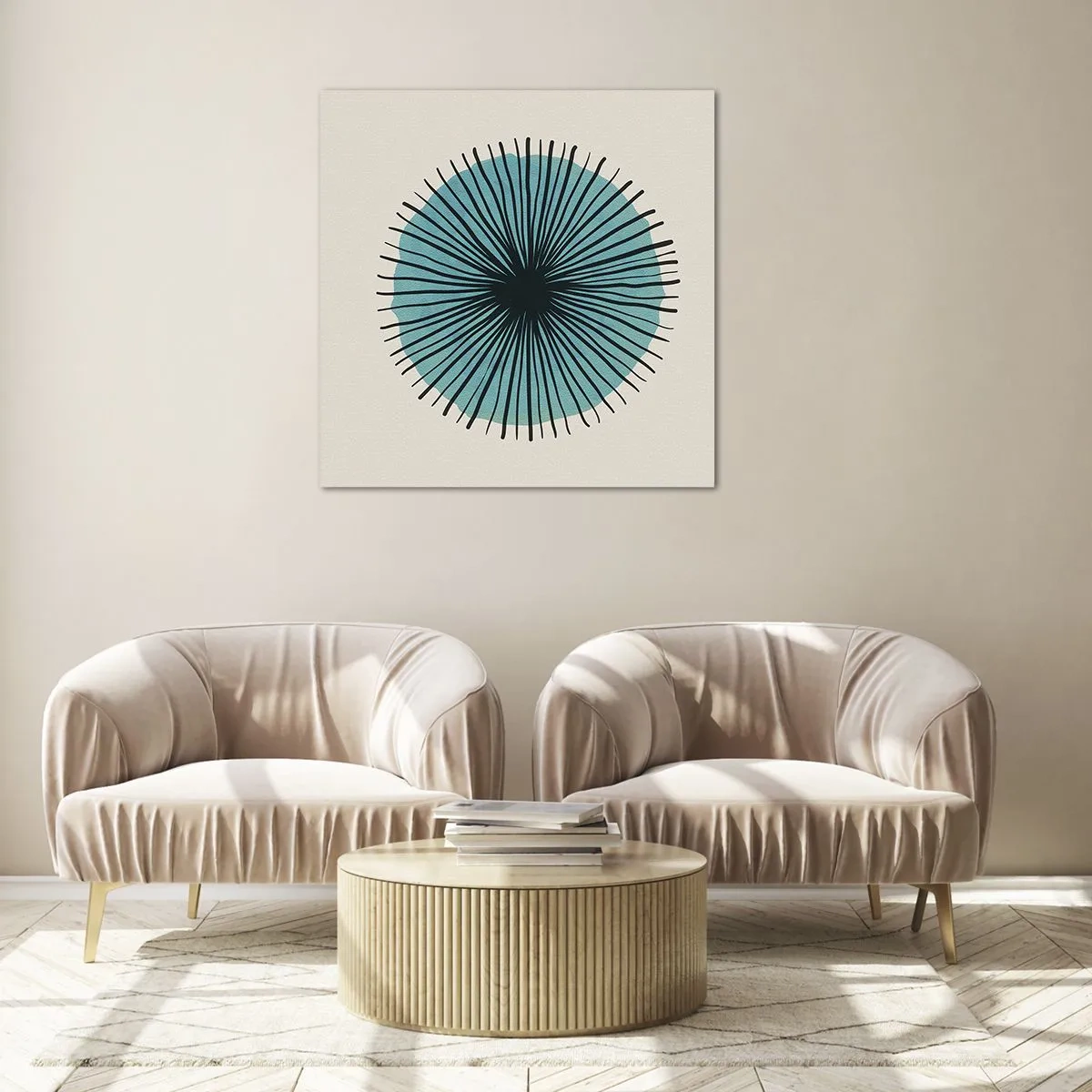 Impression sur verre - Image sur verre - Rayonnant dans l'azur - 70x70 cm