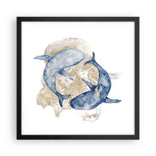 Affiche dans un cadre noir - Poster - Amis ou amoureux? - 40x40 cm