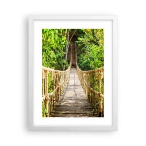 Affiche dans un cadre blanc - Poster - Suspendu dans la nature - 30x40 cm