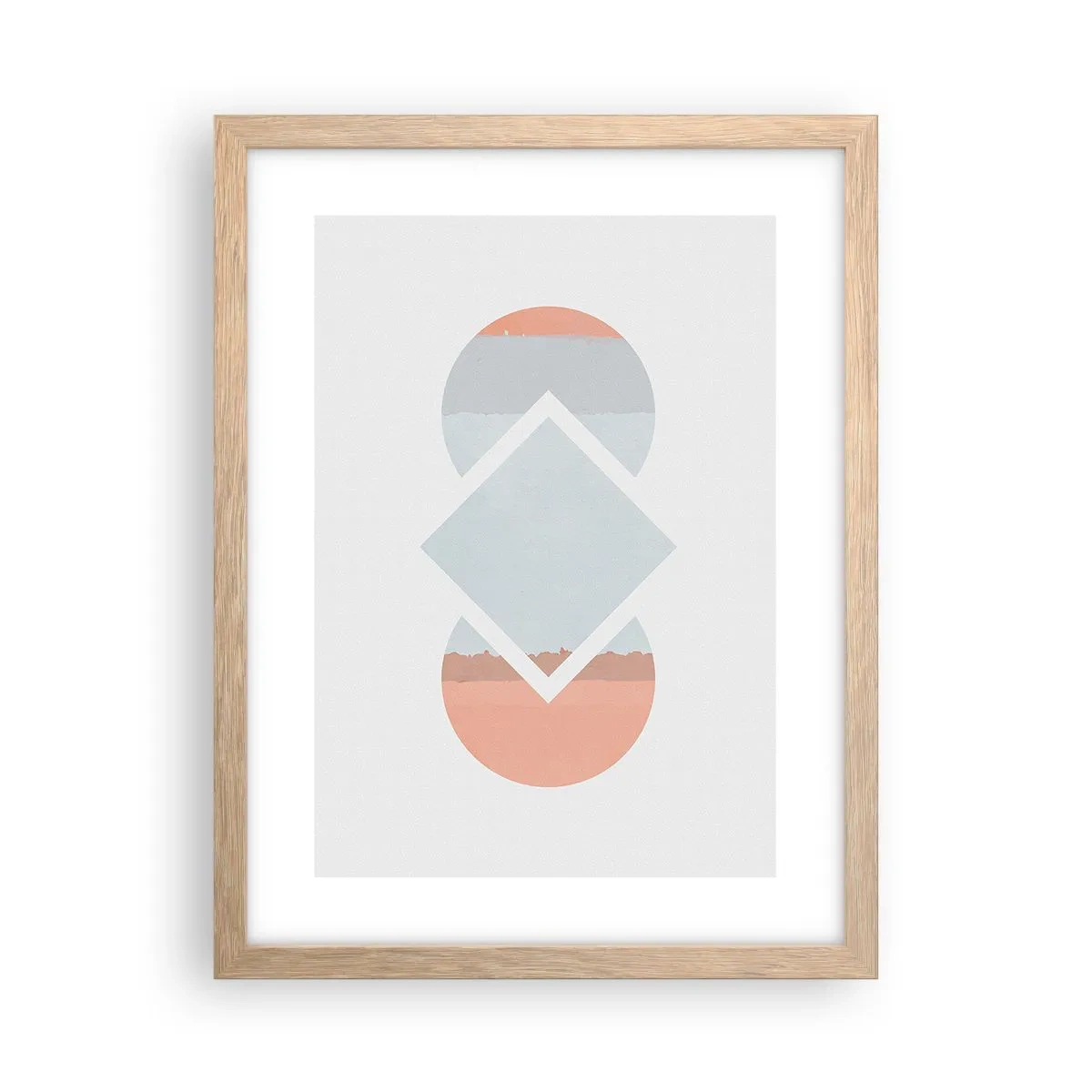 Affiche dans un chêne clair - Poster - La situation est clair - 30x40 cm