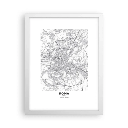 Affiche dans un cadre blanc - Poster - Cercle romain - 30x40 cm