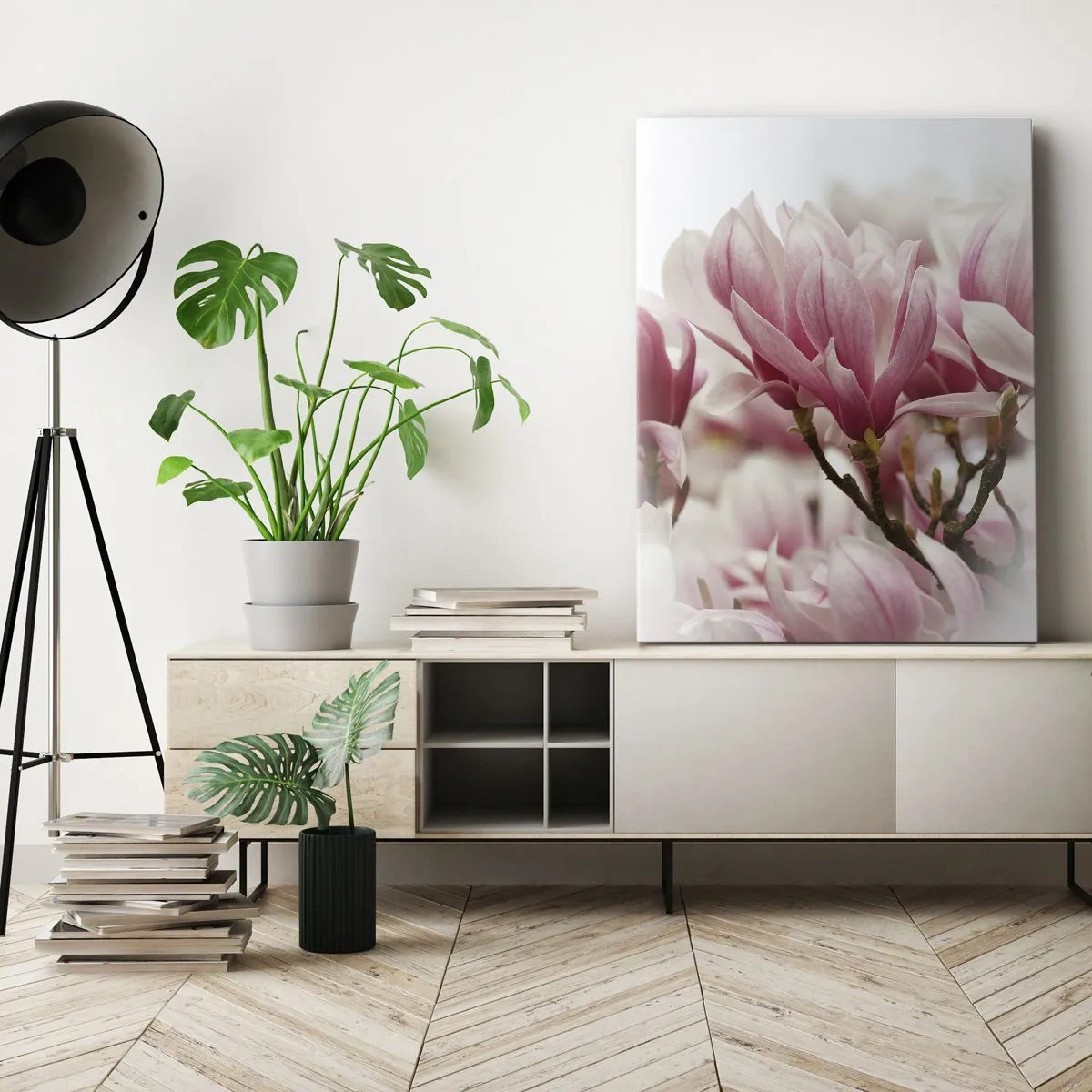 Impression sur toile - Image sur toile - Fleurs de printemps - 65x120 cm