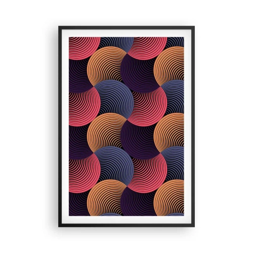 Affiche dans un cadre noir - Poster - Dans un rythme circulaire - 61x91 cm