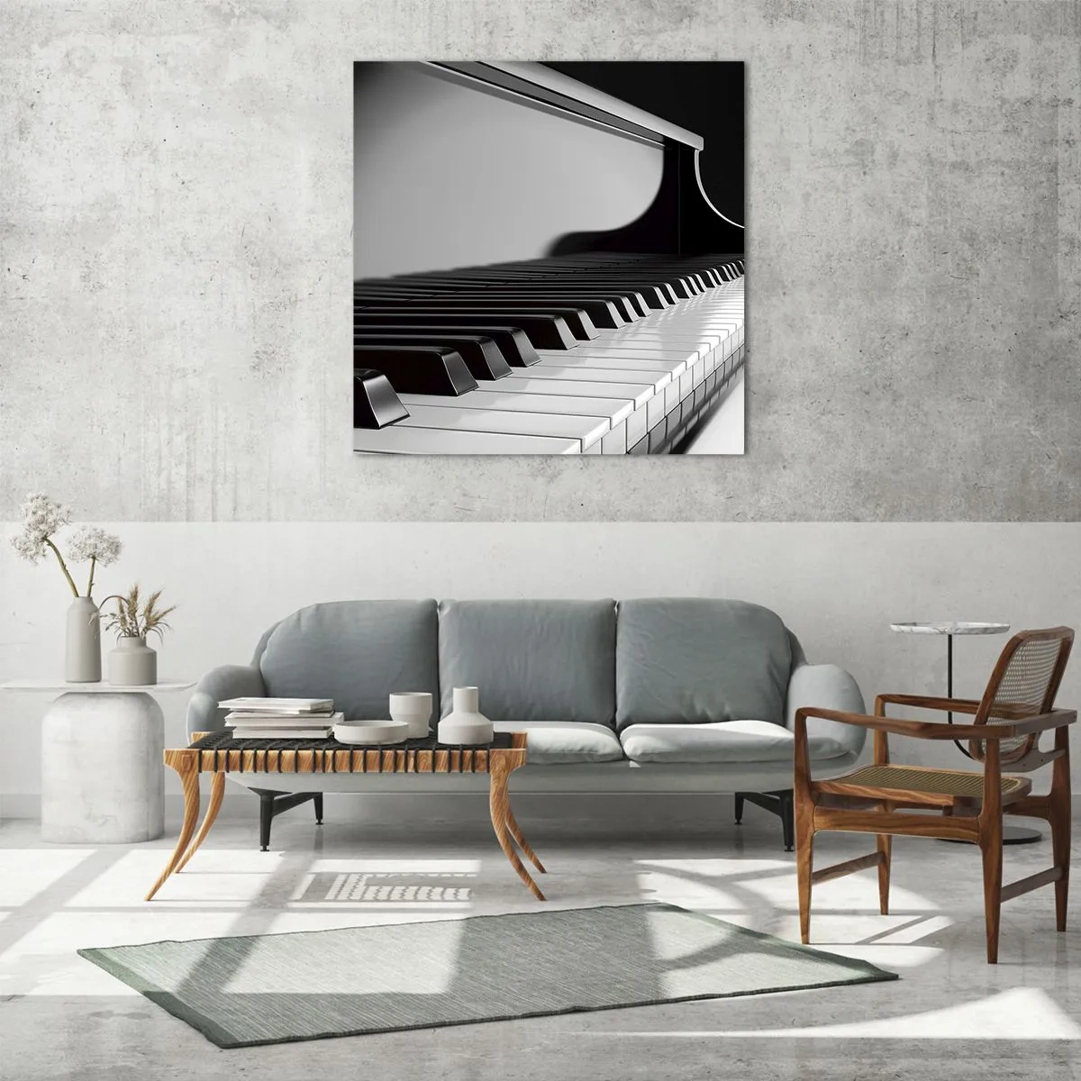 Impression sur verre - Image sur verre - Harmonie des formes et des couleurs - 60x60 cm