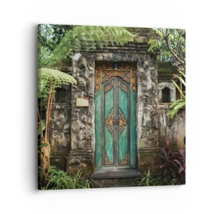 Impression sur toile - Image sur toile - Porte vers un monde exotique - 30x30 cm