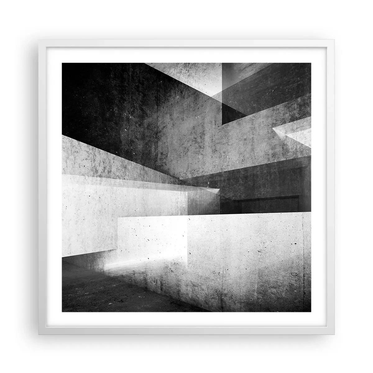 Affiche dans un cadre blanc - Poster - Structure de l'espace - 60x60 cm