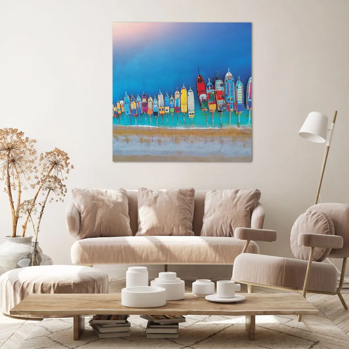 Impression sur toile - Image sur toile - Une vue à vol d'oiseau - 30x30 cm