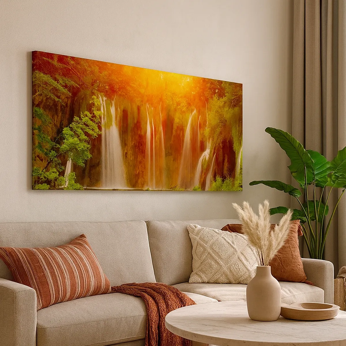 Impression sur toile - Image sur toile - Au soleil et à l'ombre - 30x30 cm