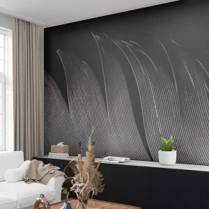 Papier Peint Photo Premium Canvas - La plume – un design magnifique - Stylo, Minimalisme, Légèreté - 350x256 cm