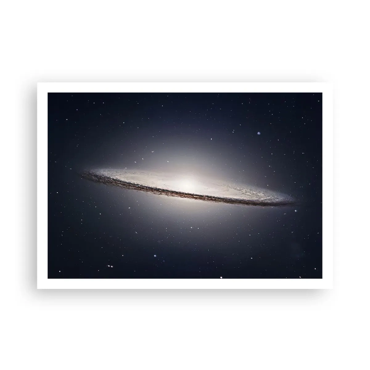 Affiche - Poster - Une galaxie spirale sur fond d'espace étoilé - 100x70cm - Il y a bien longtemps, dans une galaxie très lointaine… - Décoration murale moderne pour le salon et la chambre ARTTOR