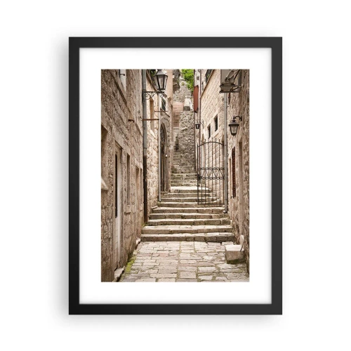 Affiche dans un cadre noir - Poster - Une vieille ruelle magique - 30x40 cm