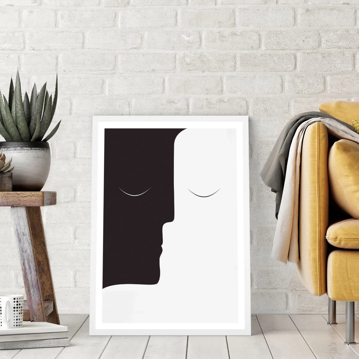 Affiche dans un cadre blanc - Poster - Unité des contraires - 61x91 cm