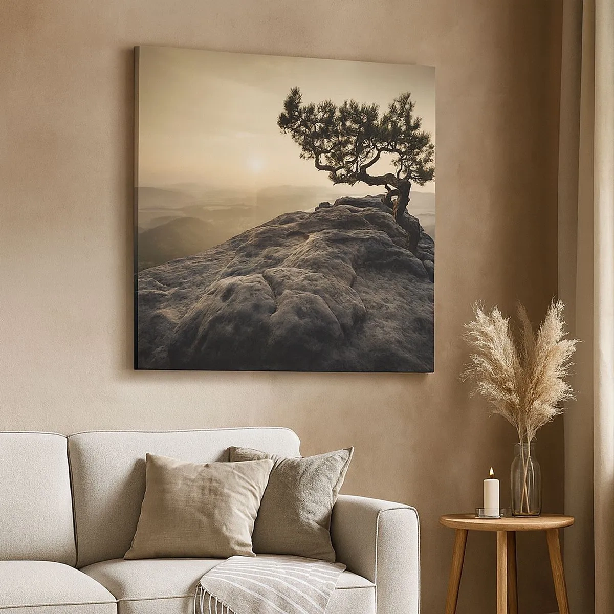 Impression sur toile - Image sur toile - La vie gagne toujours - 30x30 cm