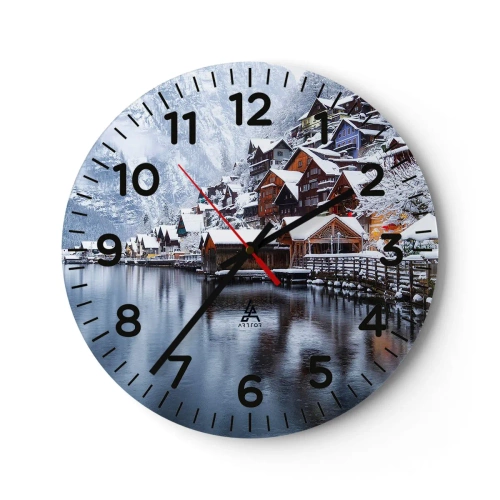 Horloge murale - Pendule murale - En décoration hivernale - 40x40 cm