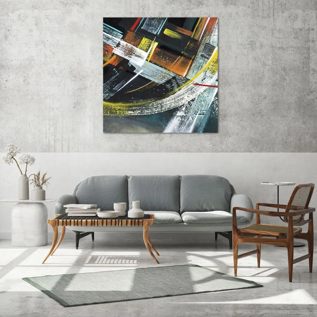 Impression sur verre - Image sur verre - L'énergie du mouvement - 70x70 cm