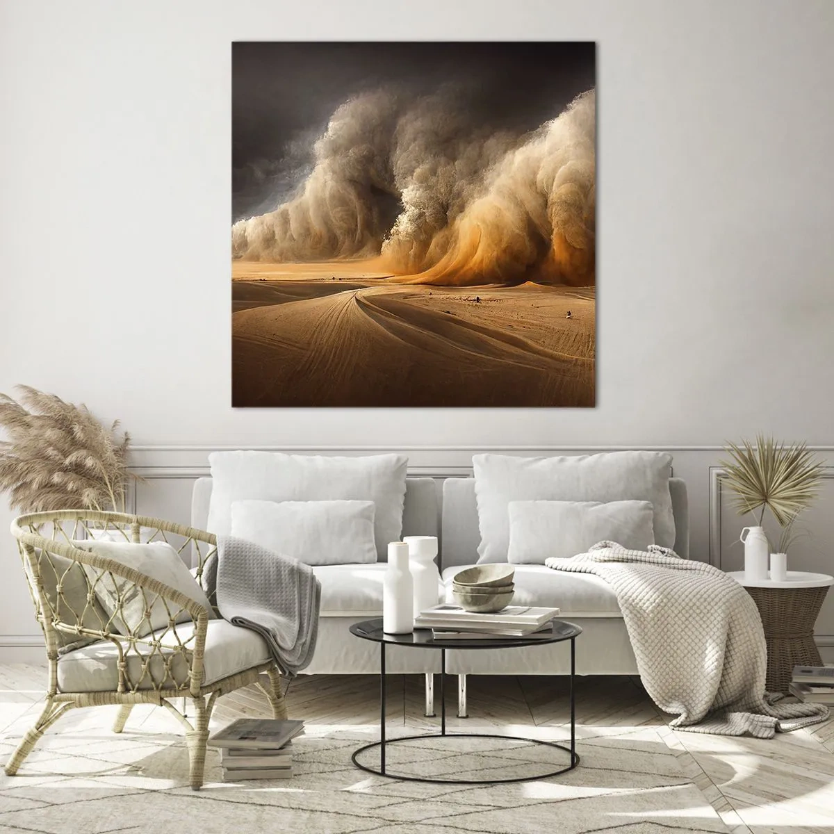 Impression sur verre - Image sur verre - La colère du désert - 60x60 cm