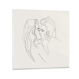 Impression sur verre - Image sur verre - Enlacé de sentiment - 40x40 cm